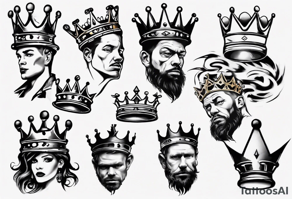 king crown tattoo idea