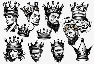 king crown tattoo idea