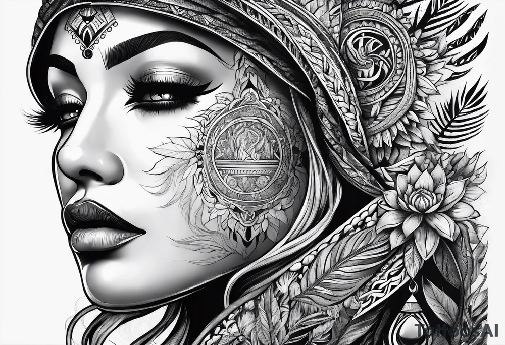 Mother ayahuasca with fingerprint tattoo idea