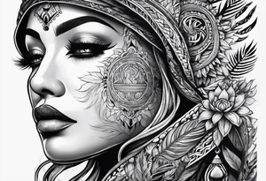 Mother ayahuasca with fingerprint tattoo idea