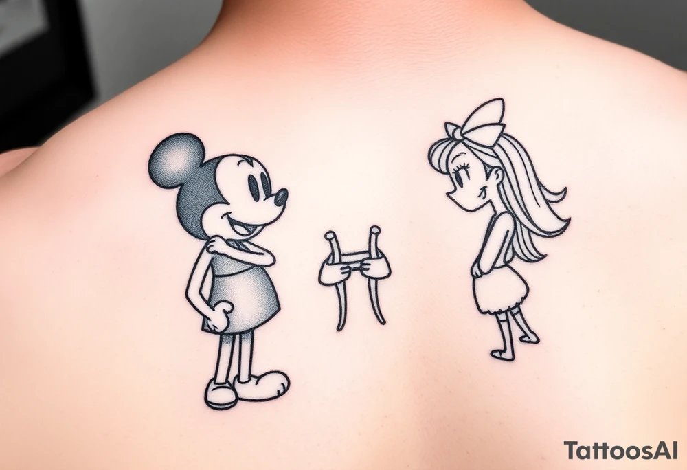 Small disney themed tattoo for friends tattoo idea