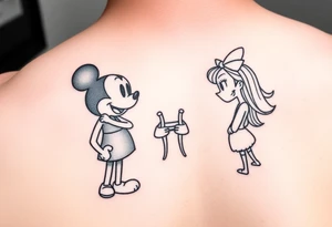 Small disney themed tattoo for friends tattoo idea