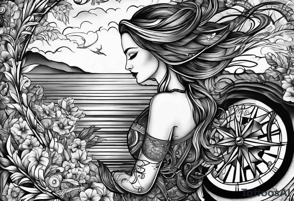 “Running from fear to faith” quotes tattoo idea