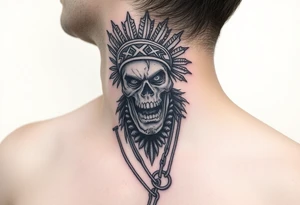 zombie Aztec hench man going to work tattoo idea
