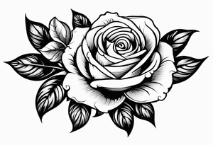 old school roses tattoo idea