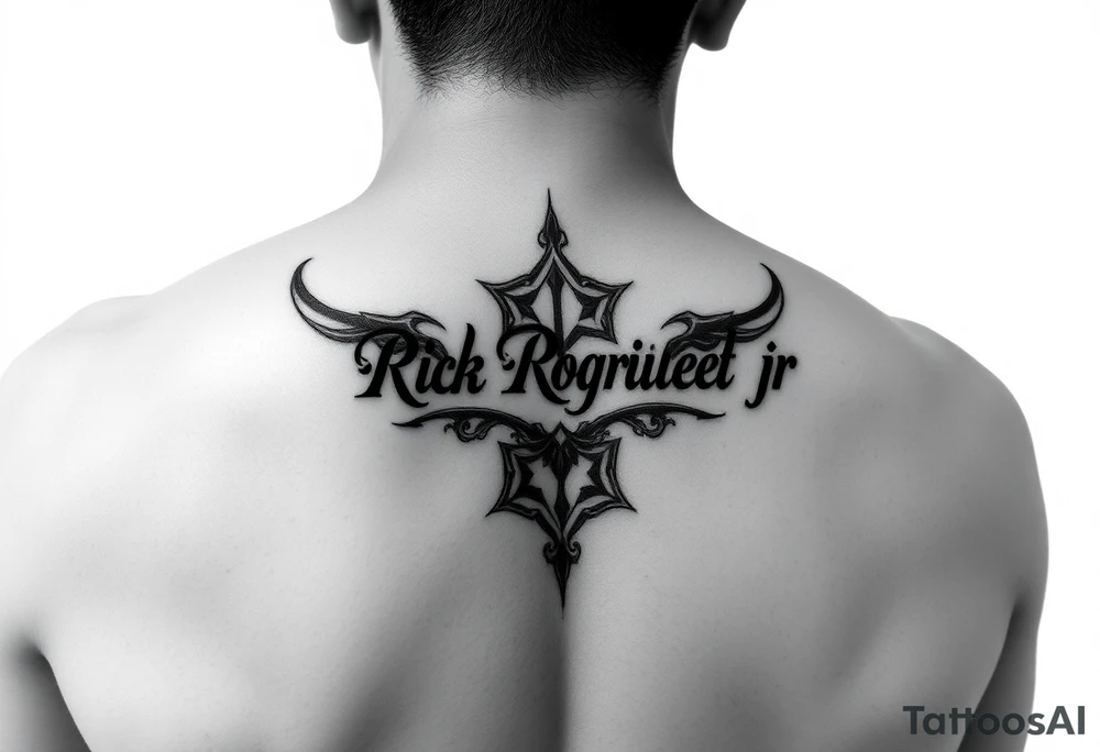 Tatto with the name Erick Rodriguez jr tattoo idea