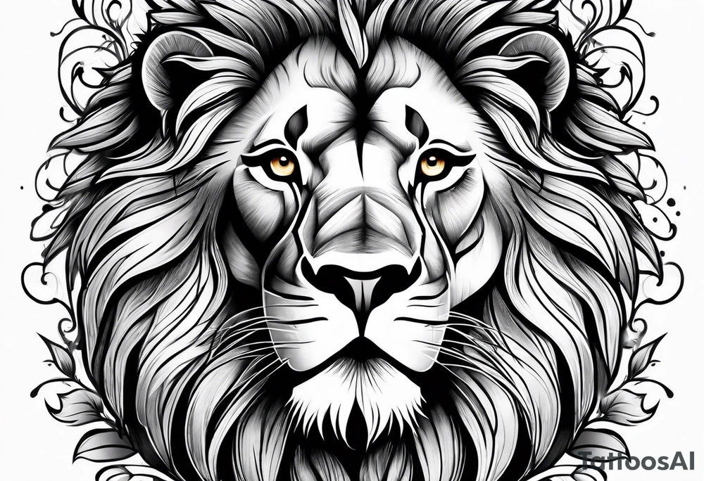Lion with cubs tattoo idea