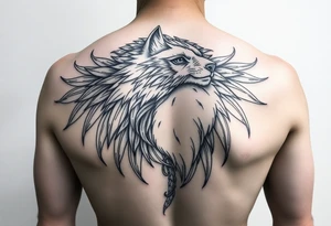 Freya nordycka bogini piękny tatuaż skrzydła klatka piersiowa pomysł tattoo idea