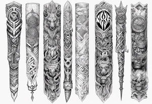 norse
 arm sleeve tattoo idea