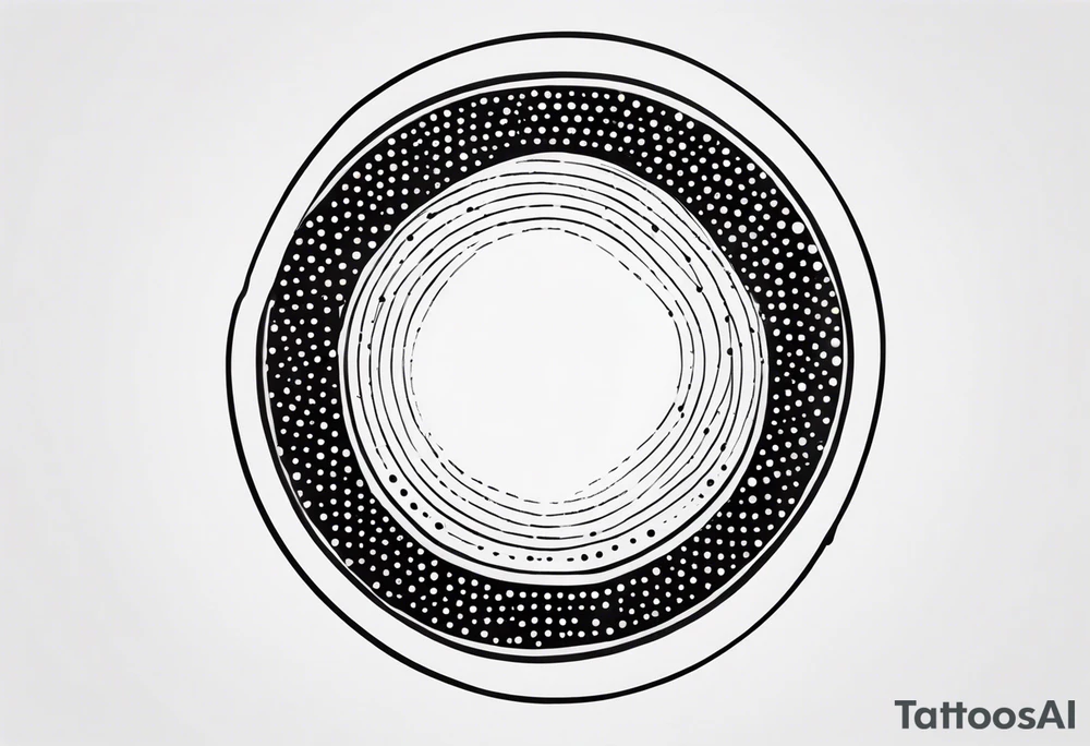 very simple circle using dots tattoo idea