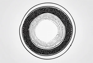 very simple circle using dots tattoo idea
