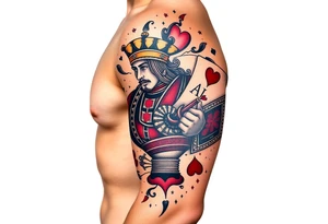 king of hearts + ace of hearts tattoo idea