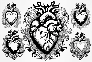 Heart with banner tattoo idea