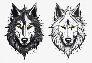 Lobo,espada, runas tattoo idea