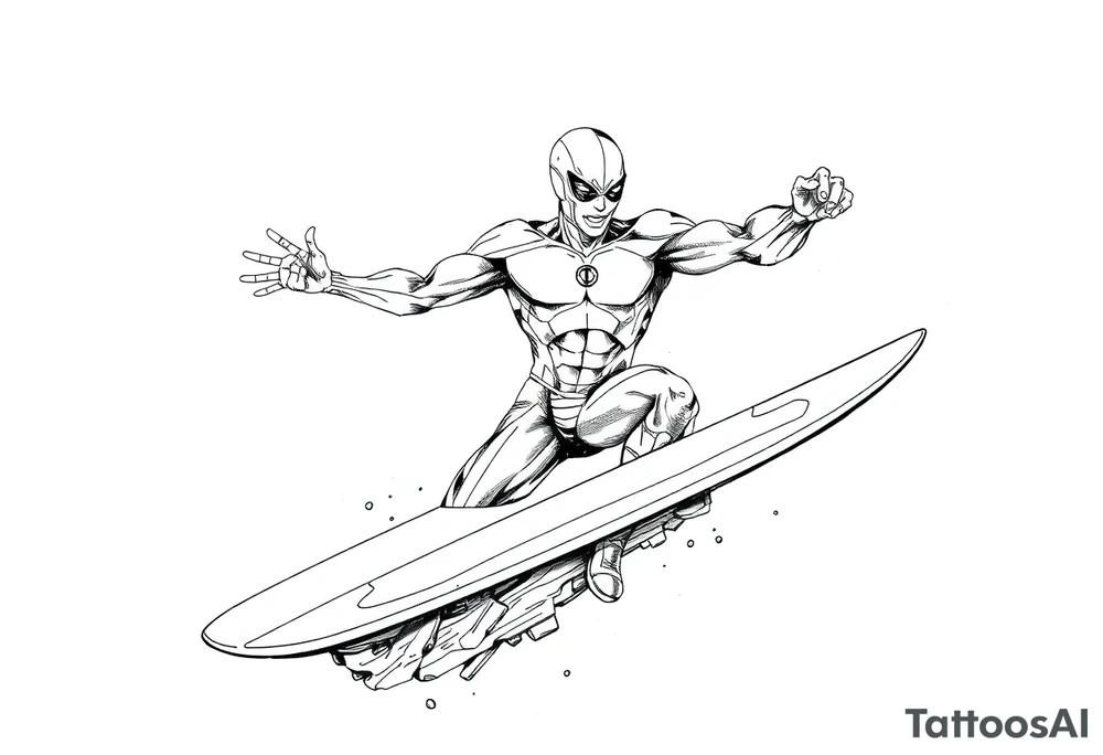 Silver Surfer comic accurate tattoo idea