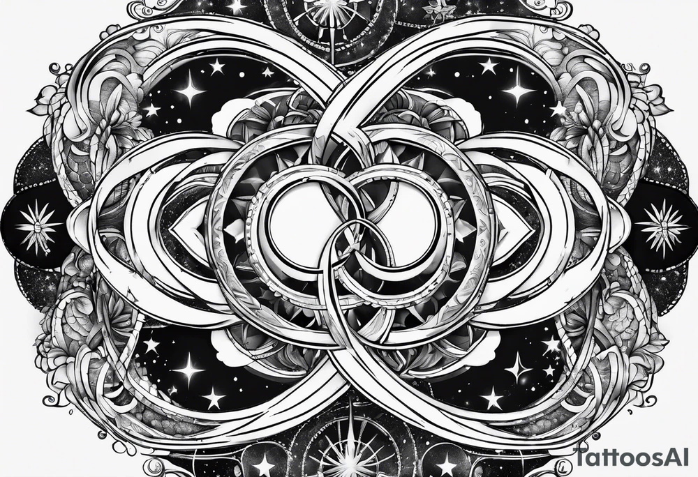 galaxy as an infinity symbol tattoo idea