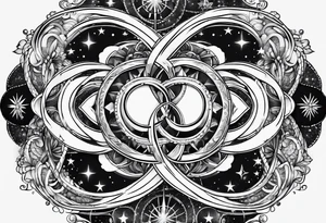galaxy as an infinity symbol tattoo idea