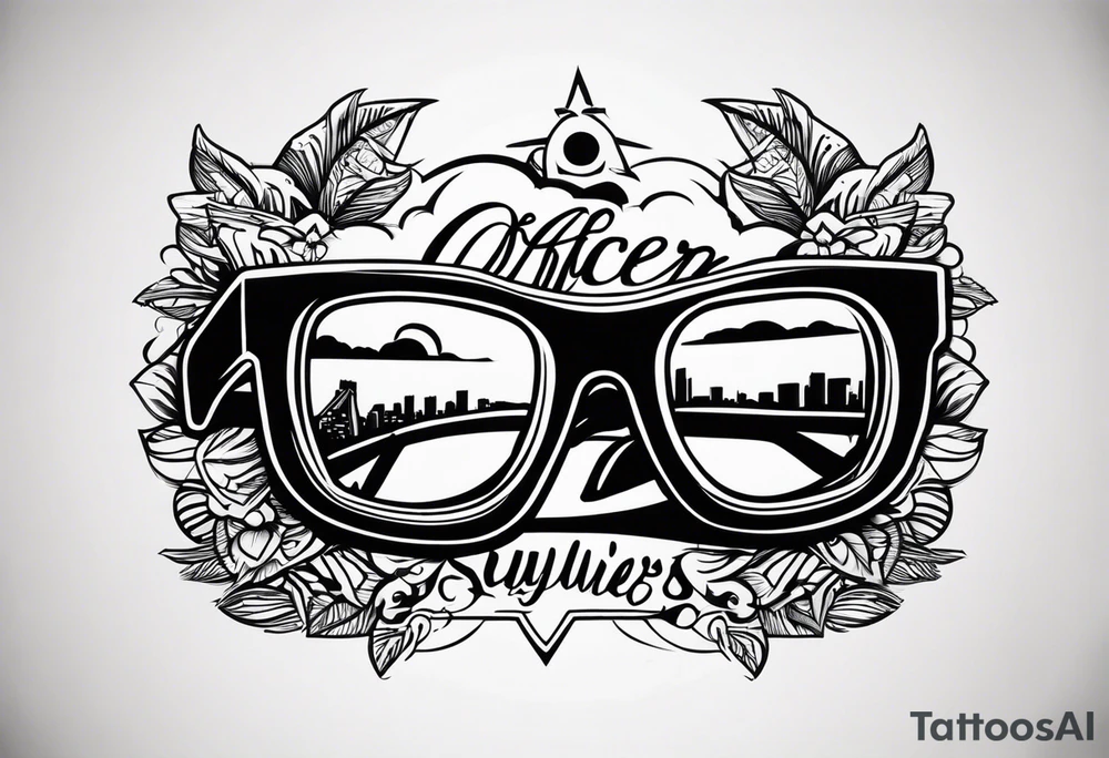 Officer Sunglasses tattoo idea