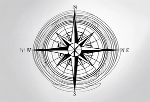 half sleeve compass tattoo idea