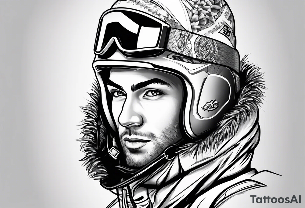 Skier tattoo idea