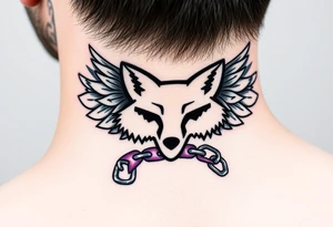 Fox company racing fox logo 
The original
Wrapped in angel wings
Add a teal and purple ribbon with a breaking chain tattoo idea