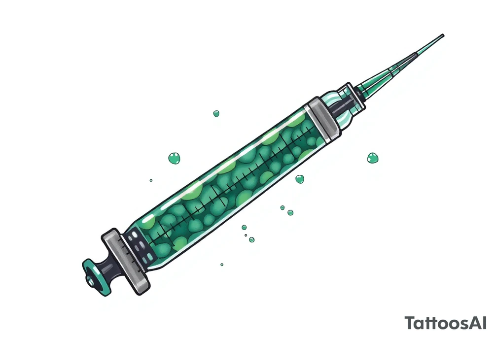 Syringe full of meth super powerful tattoo idea