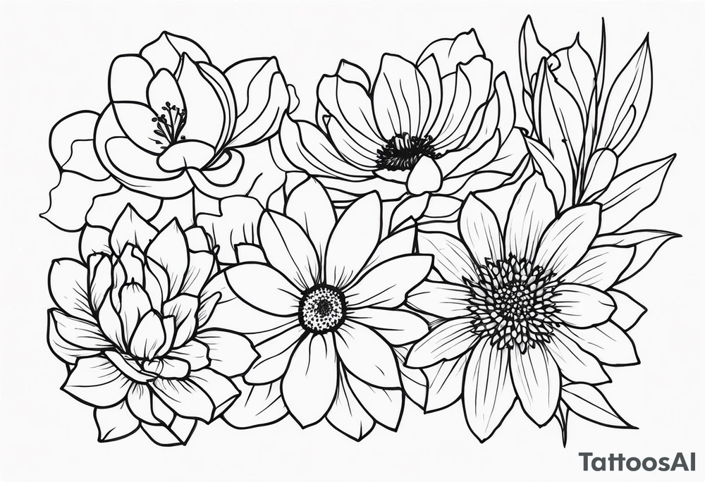 birth flowers january tattoo idea