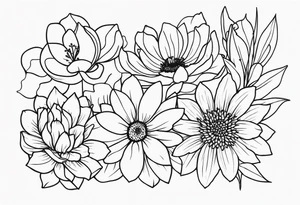 birth flowers january tattoo idea