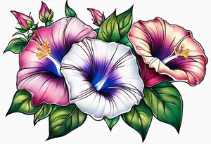 morning glory design tattoo idea