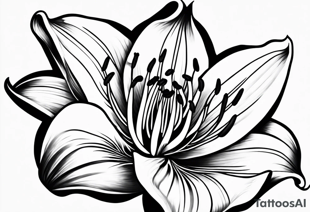 Small lily tattoo idea