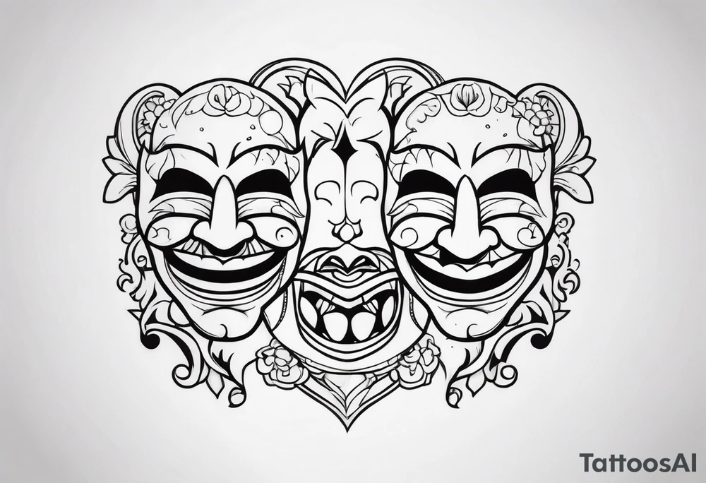 laugh now cry later tattoo idea