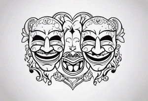 laugh now cry later tattoo idea