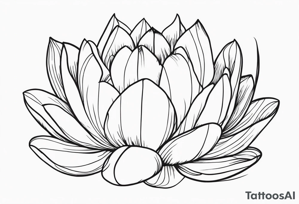 Tulips and water lilies tattoo idea