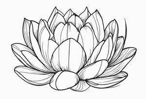 Tulips and water lilies tattoo idea