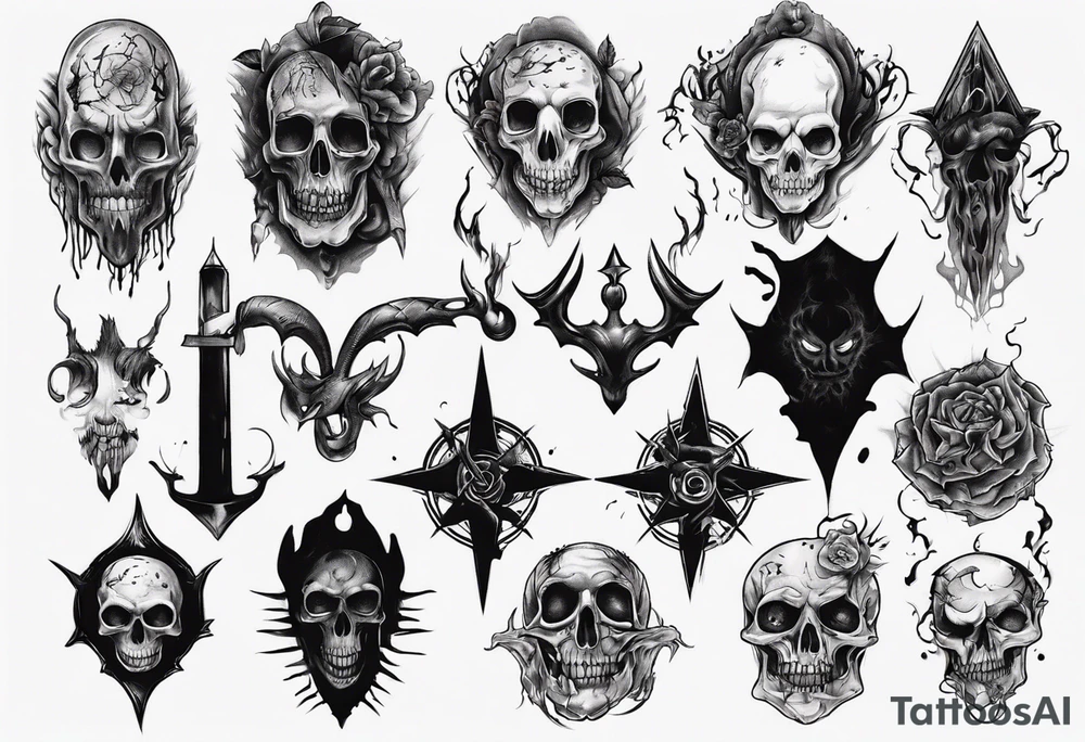 Dark creepy tattoo idea