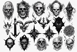 Dark creepy tattoo idea