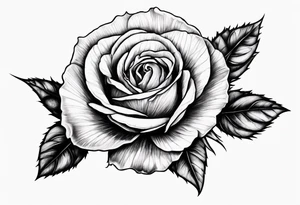 a red rose with thorns tattoo idea