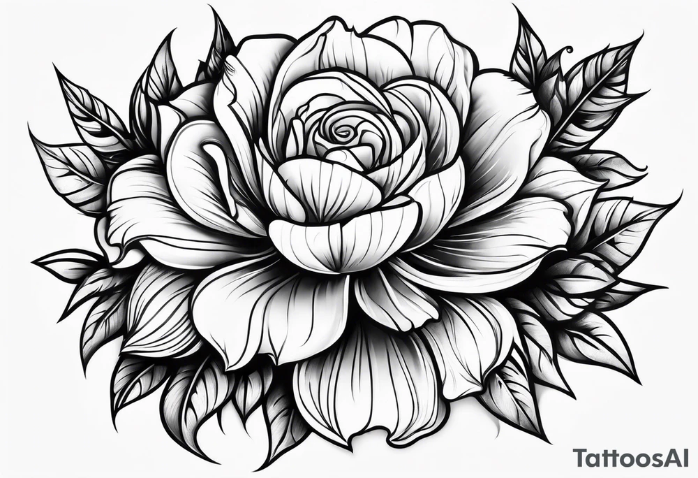 Chicano flowers tattoo idea