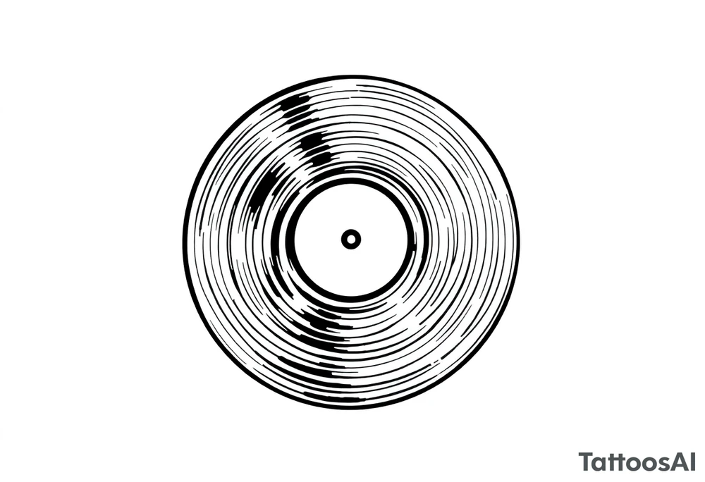 vinyl record tattoo idea