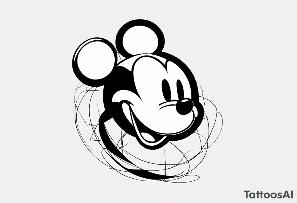 mickey mouse tattoo idea