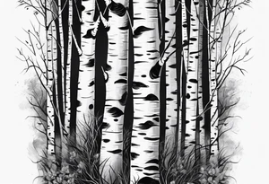 birch tree tattoo idea
