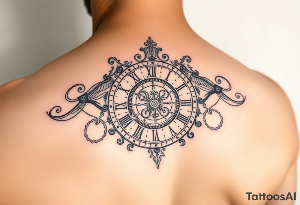 vintage roman numerals within ornate clockwork mechanism tattoo idea vintage roman numerals within ornate clockwork mechanism tattoo idea