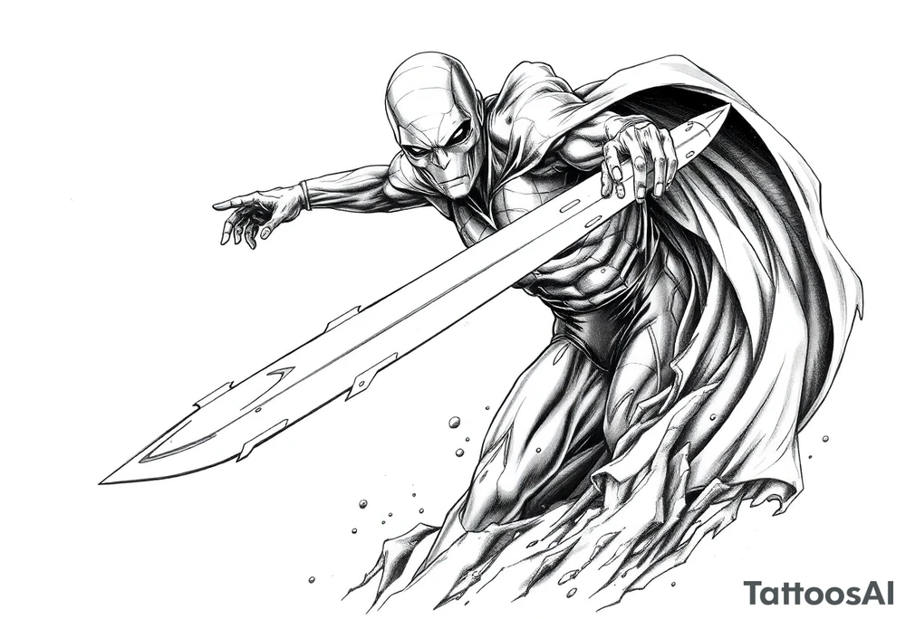 Silver Surfer comic accurate tattoo idea