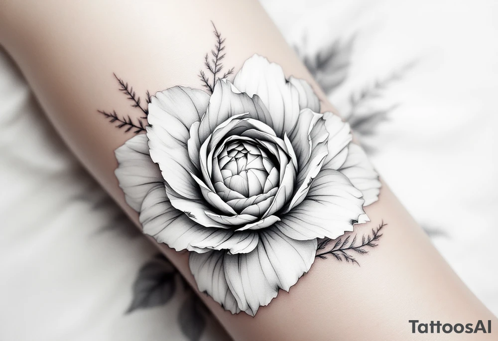 Chrysanthemum, White Rose, sunflower tattoo tattoo idea