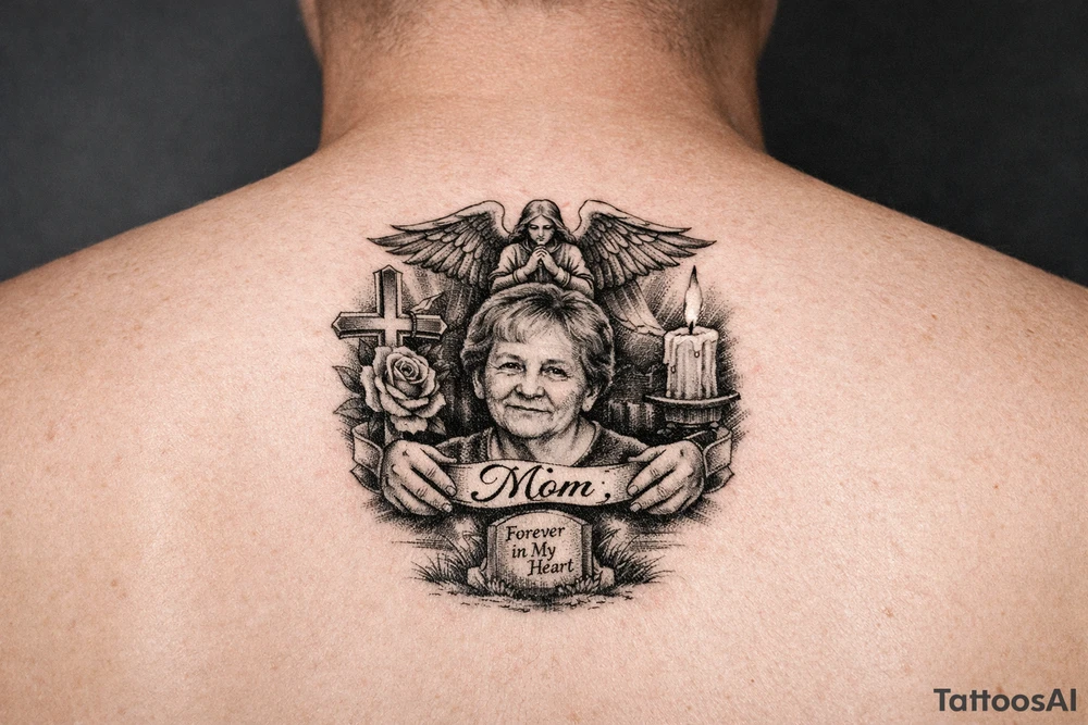 a tattoe for my mom there is dead, the tattoe should be on my arm tattoo idea