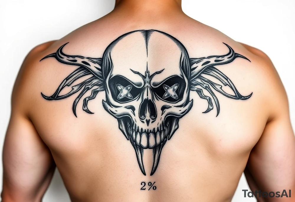 2% skull recovery tattoo idea
