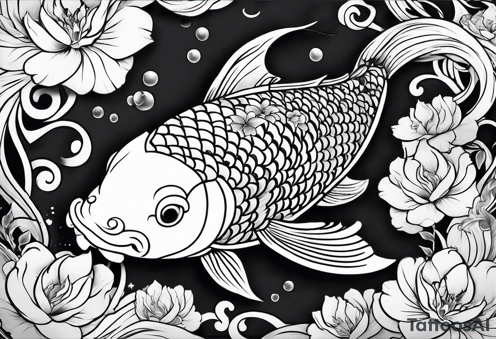 Japanese Koi fish Tattoo Sleeve tattoo idea