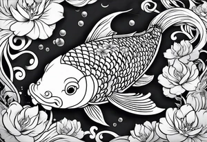 Japanese Koi fish Tattoo Sleeve tattoo idea