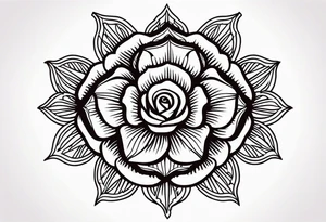 Gothic Tudor rose tattoo idea