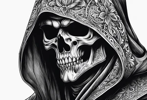 Sexy male grim reaper tattoo idea
